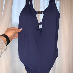 Navy Blue One Piece Bathing Suit